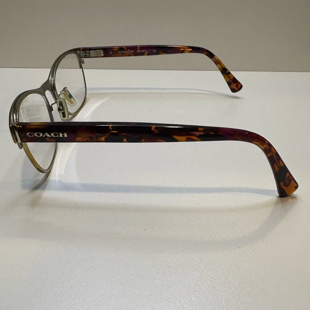 COACH EYEGLASSES 9241 (Satin Prpl‎ Gold/Prpl Confetti) 52•17•135 COACH GLASSES